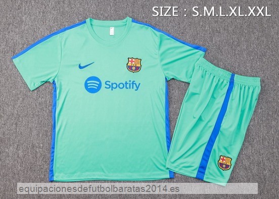 Nuevo Entrenamiento Conjunto Completo Barcelona 23/24 Verde Azul Baratas